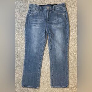 Democracy Womens Jeans Size 6 Blue Ab Solution Cropped 28x25